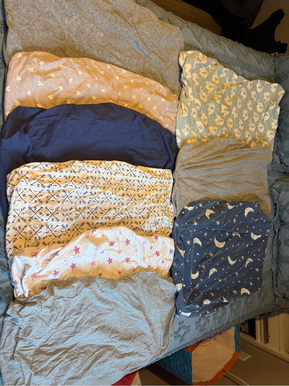 Bundle of 9 Organic Cotton Changing Pad Covers